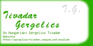 tivadar gergelics business card